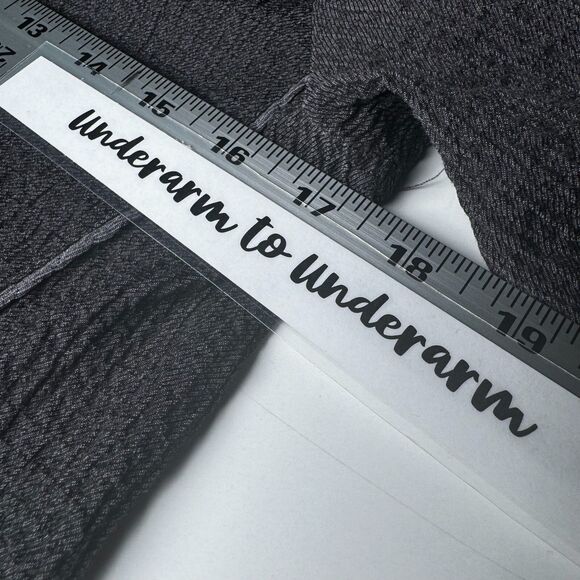 Habitat Gray Tunic Blouse XS Textured Crepe Button Front Artsy Layering Top - Picture 10 of 14